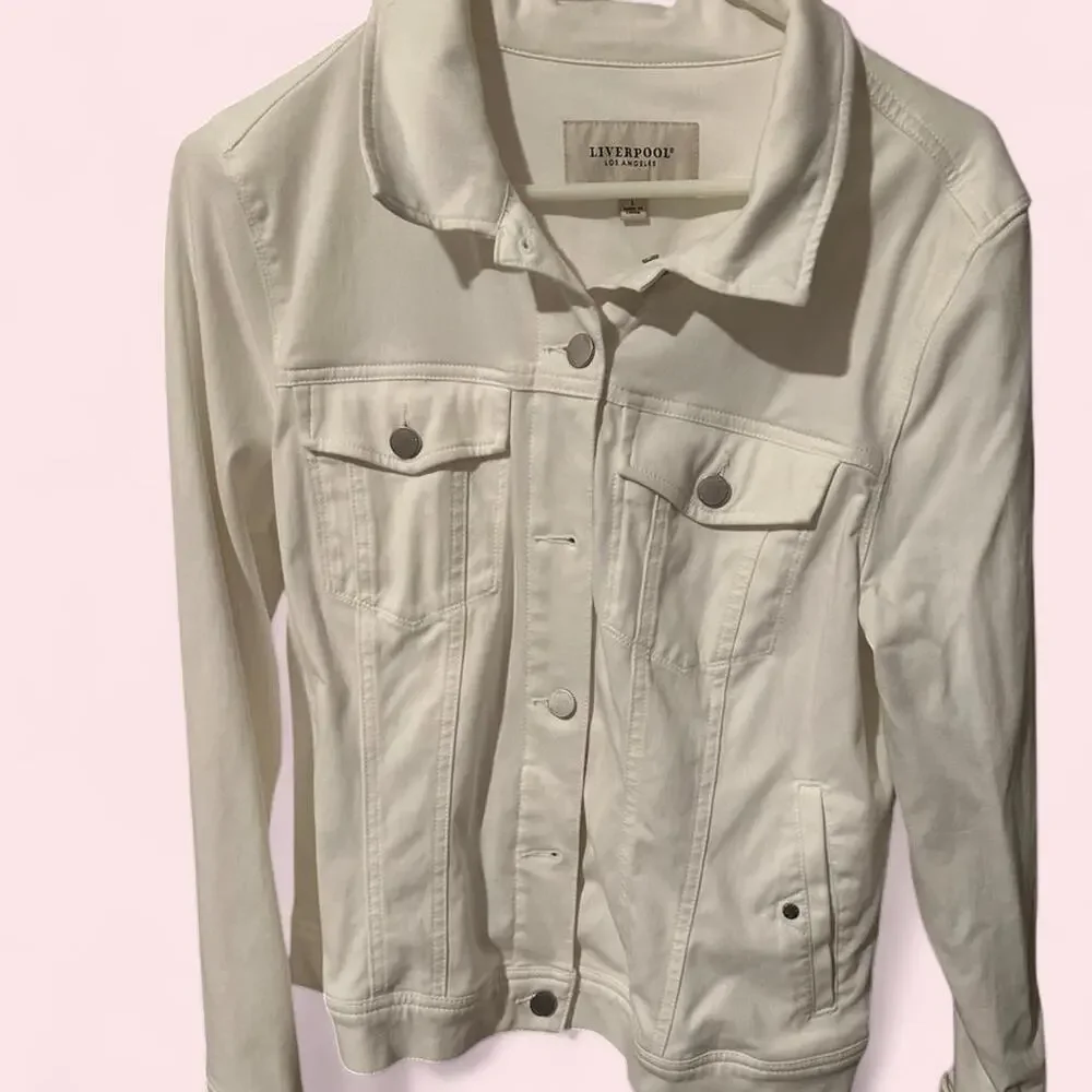 White liverpool denim jacket - Picture 2 of 3